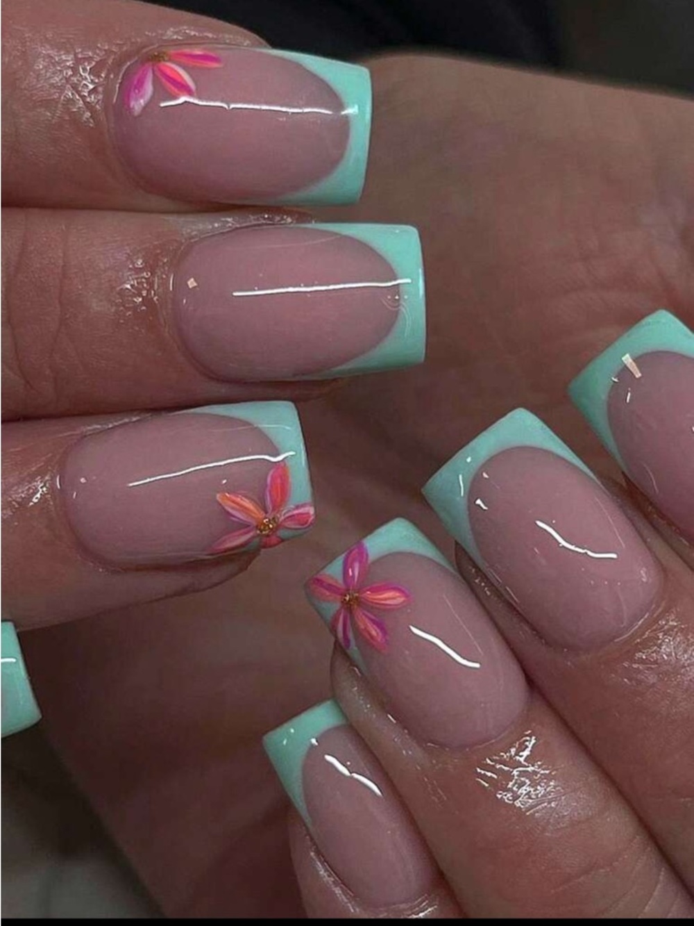 Blue Frenchies Dalamation Nails NWT